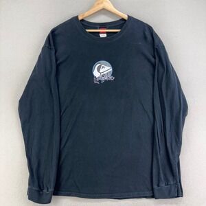 Quiksilver‎ Shirt Men's XL Black Long Sleeve Y2K Hang Tag Surf Skater